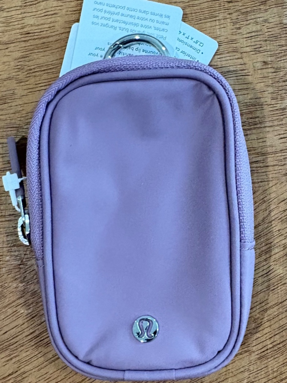 Lululemon  clippable nano pouch in lavender Luxe